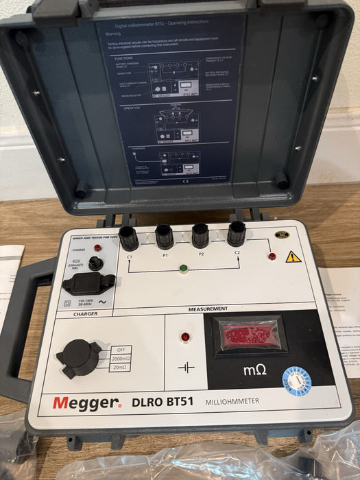 MEGGER DLRO BT51 MILLIOHMMETER CALIBRATED 2024 NEW