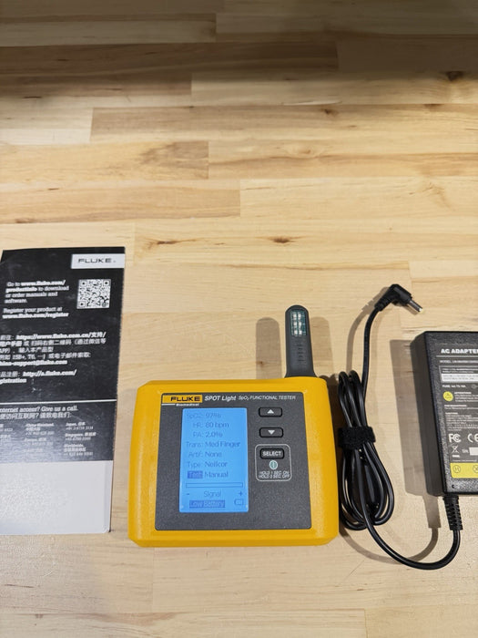 FLUKE BIOMEDICAL SPOT LIGHT SPO2 FUNCTIONAL TESTER W/ CHARGER - FREE SHIPPING