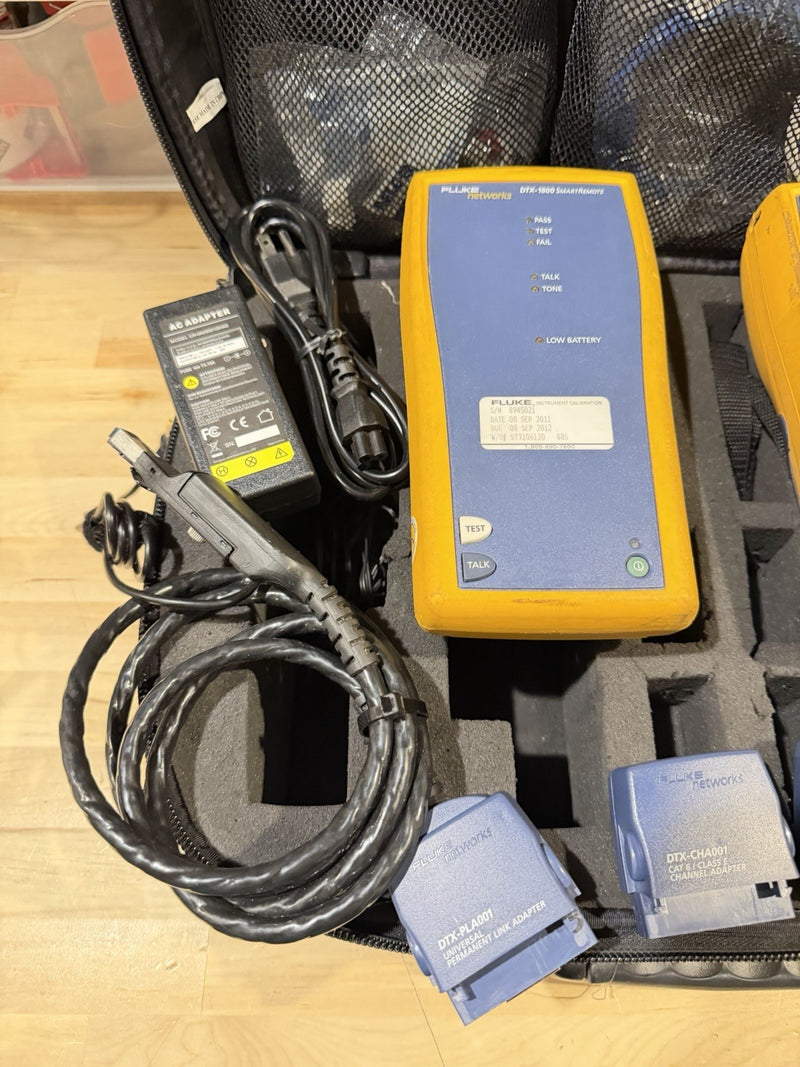 FLUKE NETWORKS DTX-1800 DTX CABLE ANALYZER KIT & PLA001 TESTED