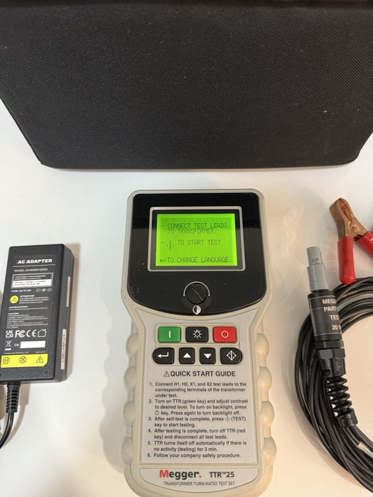 MEGGER TTR-25 SINGLE & THREE PHASE TRANSFORMER TURN-RATIO TEST