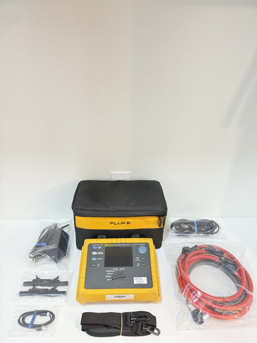 FLUKE 1735 THREE-PHASE POWER LOGGER W/PROBES CASE CHARGER (CALIBRATED 2024)