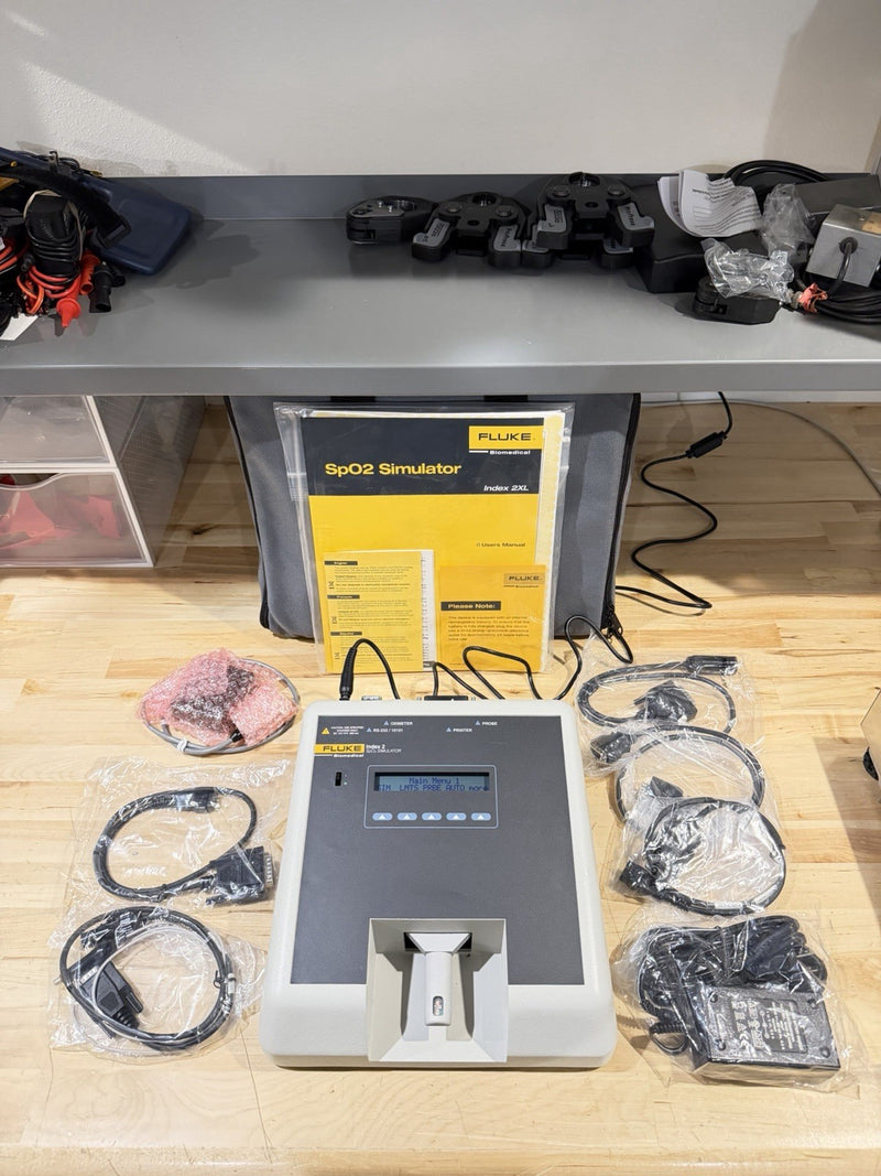 FLUKE INDEX 2 SPO2 SIMULATOR KIT W/ ACCESSORIES (TESTED) SHIPS FREE - NEW