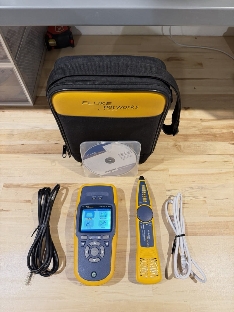 FLUKE NETWORKS LRAT-1000 LINKRUNNER AT-1000 AUTO TESTER W INTELLITONE PROBE 200