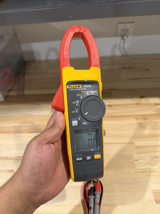 FLUKE 376FC WIRELESS TRUE RMS AC/DC CLAMP METER W/LEADS - SHIPS FAST