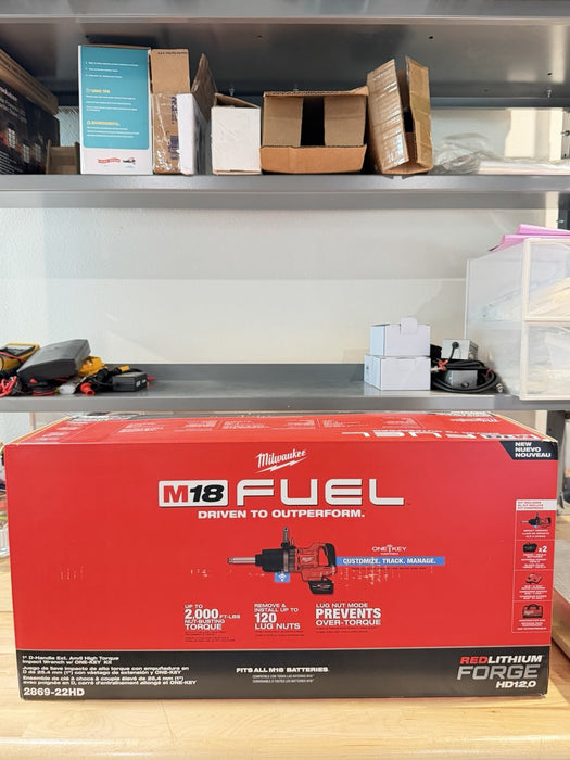 MILWAUKEE 2869-22HD M18 1" EXTENDED ANVIL CORDLESS IMPACT WRENCH KIT -NEW SEALED