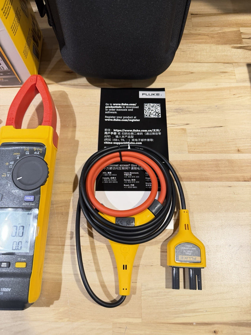 FLUKE 393 FC CAT III 1500V TRMS CLAMP METER WITH IFLEX PROBE & LEADS
