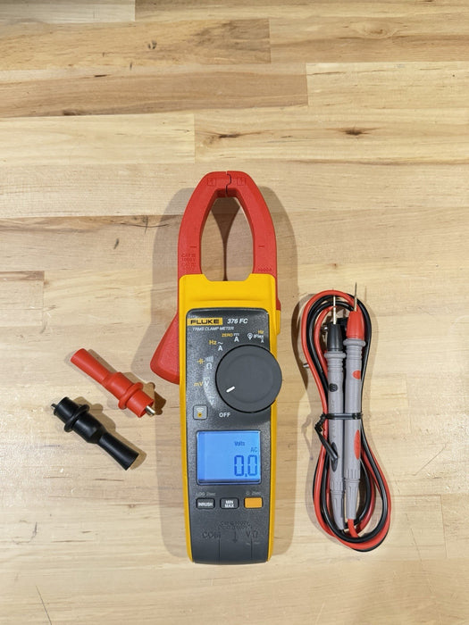 FLUKE 376FC WIRELESS TRUE RMS AC/DC CLAMP METER W/LEADS - SHIPS FAST