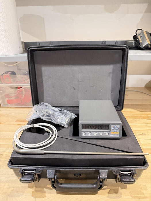 FLUKE HART SCIENTIFIC 1502A THERMOMETER READOUT W/ PROBE FLUKE 5615 (SHIPS FREE)