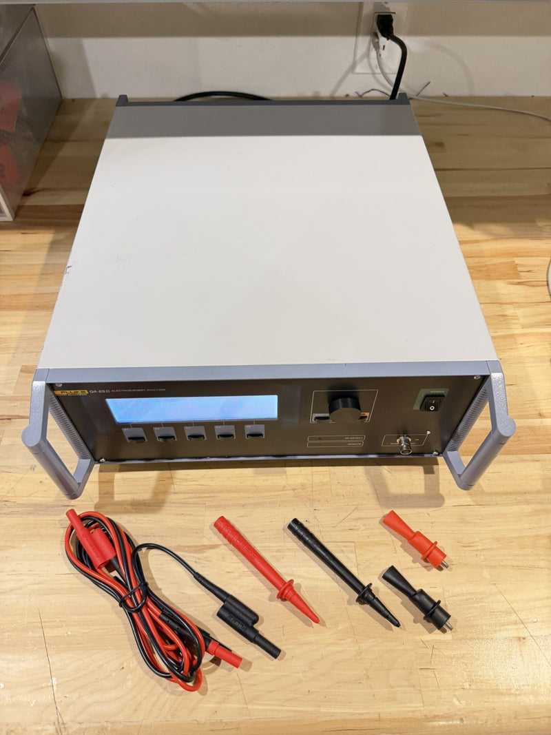FLUKE QA-ES II ELECTROSURGERY ANALYZER W/ LEADS & CLIPS (TESTED) FREE SHIPPING