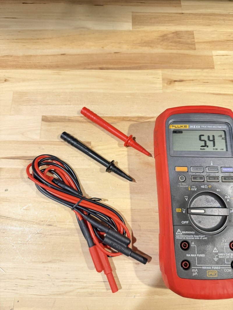 FLUKE 28 II EX TRUE RMS MULTIMETER WITH LEADS & CLIPS