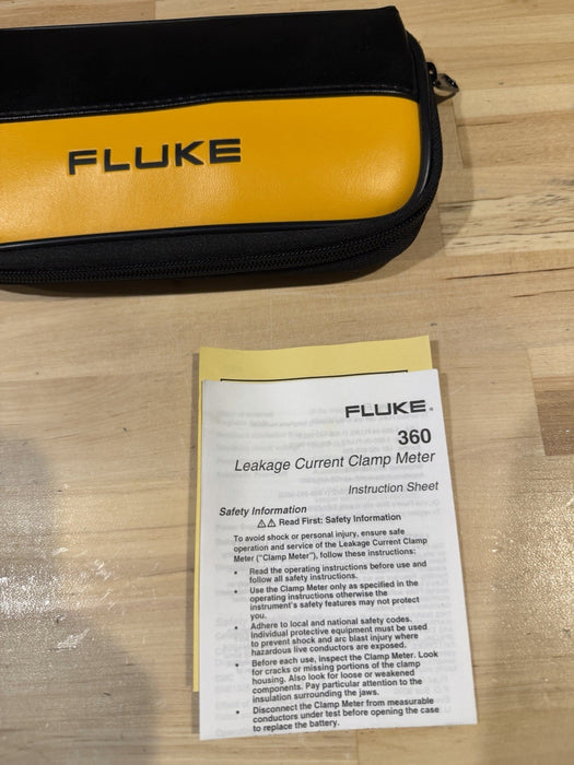 FLUKE 360 LEAKAGE CLAMP W/ BAG & MANUAL-SHIPS FAST