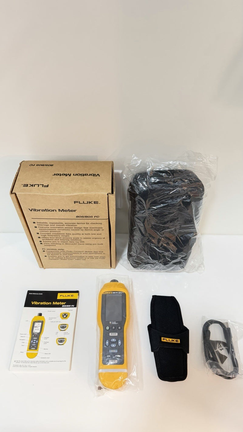 FLUKE 805 FC VIBRATION METER W / ACCESSORIES SHIPS FAST