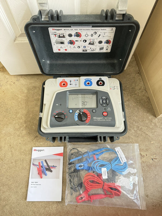MEGGER MIT1525 15 KV HIGH VOLTAGE INSULATION RESISTANCE TESTERCALIBRATED 2024