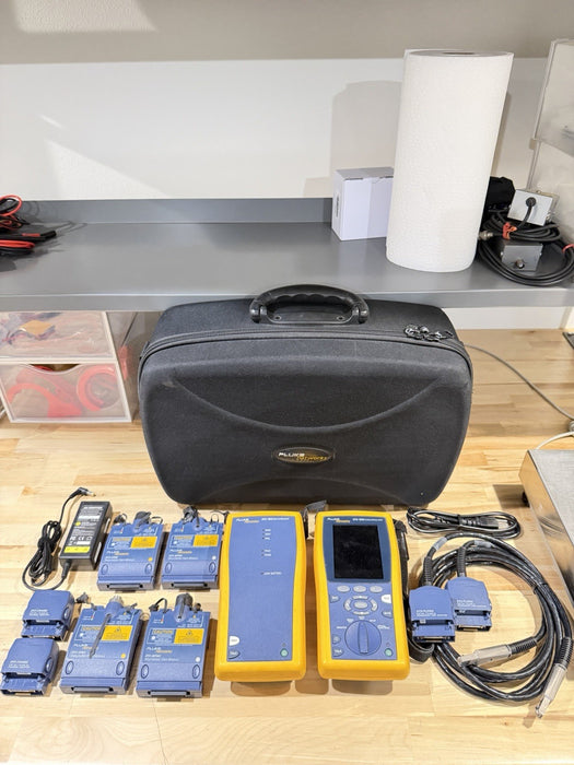 FLUKE NETWORKS DTX-1800 CABLE ANALYZER W/DTX-SFM2 DTX-MFM2 DTX-PLA002 (TESTED)