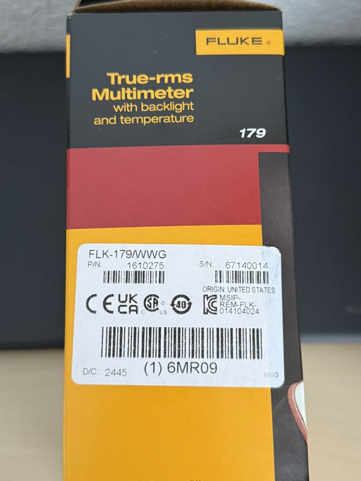 FLUKE 179 TRUE RMS DIGITAL MULTIMETER & TEMPERATURE MFD 2024