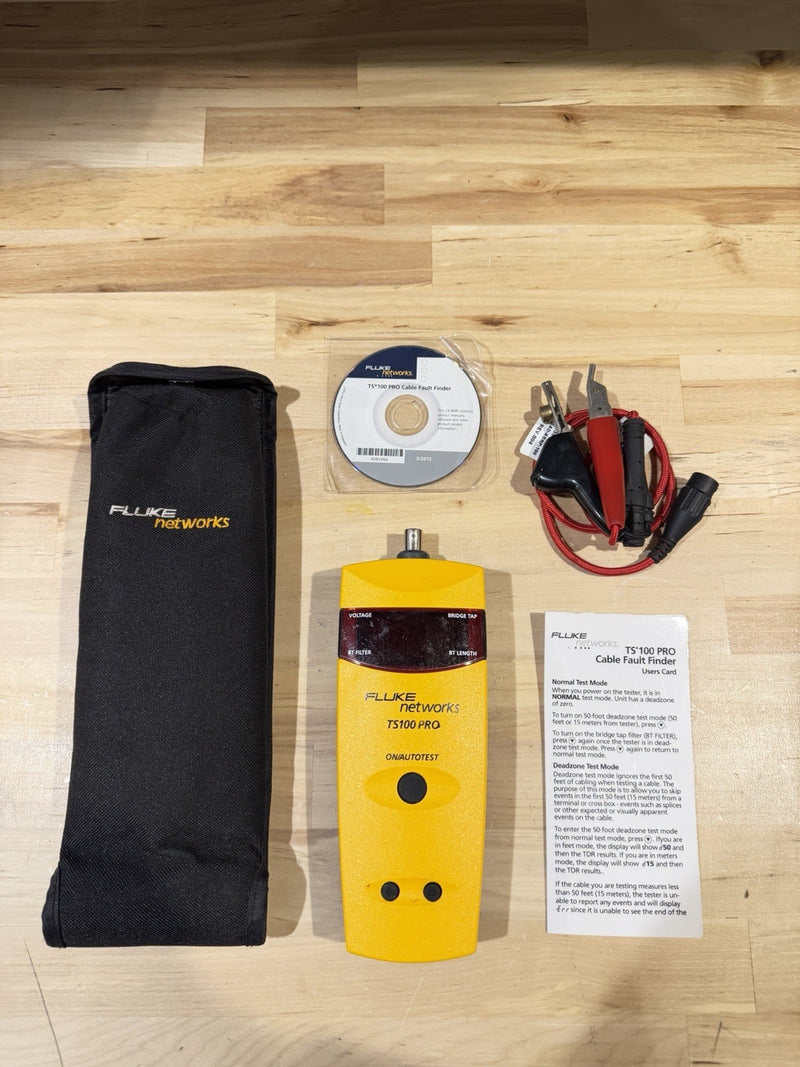 FLUKE NETWORKS TS 100 PRO CABLE FAULT FINDER TESTED