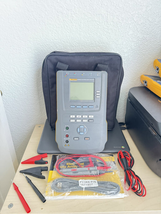 FLUKE ESA612 ELECTRICAL SAFETY ANALYZER 115V WITH ACCESSORIES & BAG