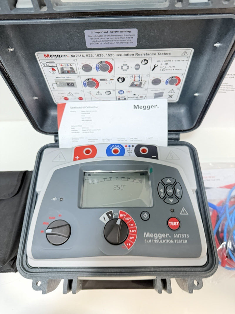 MEGGER MIT515 5KV INSULATION TESTER KIT W/ ACCESSORIES (NEW SEALED) SHIPS FREE