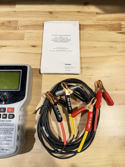 MEGGER TTR20-1 TRANSFORMER TURN-RATIO TEST SET WITH LEADS & BAG