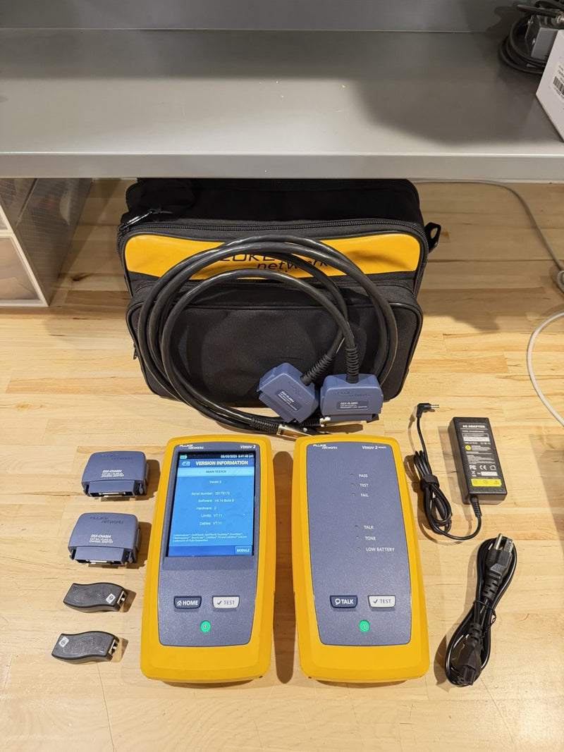 FLUKE NETWORKS DSX2-5000 2 CAT6 CAT6A LAN CABLE CERTIFIER TESTER CALIBRATED 2026