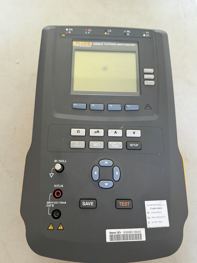 FLUKE BIOMEDICAL ESA612 230V AC ELECTRICAL SAFETY ANALYZER CALIBRATED 2024