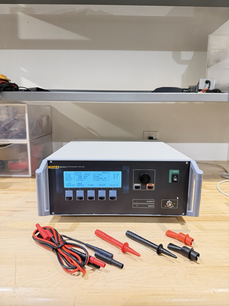 FLUKE QA-ES II ELECTROSURGERY ANALYZER W/ LEADS & CLIPS (TESTED) FREE SHIPPING