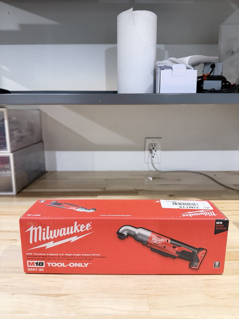 MILWAUKEE 2667-20 M18 2-SPEED 1/4" RIGHT ANGLE IMPACT DRIVER TOOL ONLY