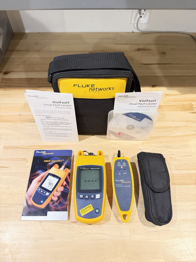 FLUKE NETWORKS FIBER QUICKMAP & VISUAL FAULT LOCATOR (TESTED) SHIPS FAST