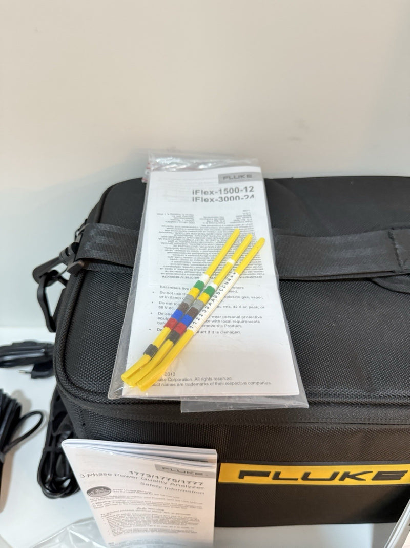 FLUKE 1775 THREE-PHASE POWER QUALITY ANALYZER WITH ACCESSORIES CALIBRATED 2028