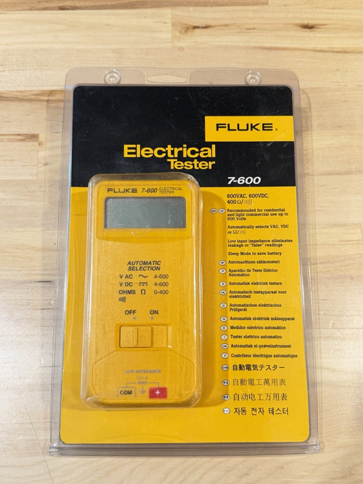 FLUKE 7-600 ELECTRICAL TESTER (NEW SEALED) - FREE SHIPPING (RARE)