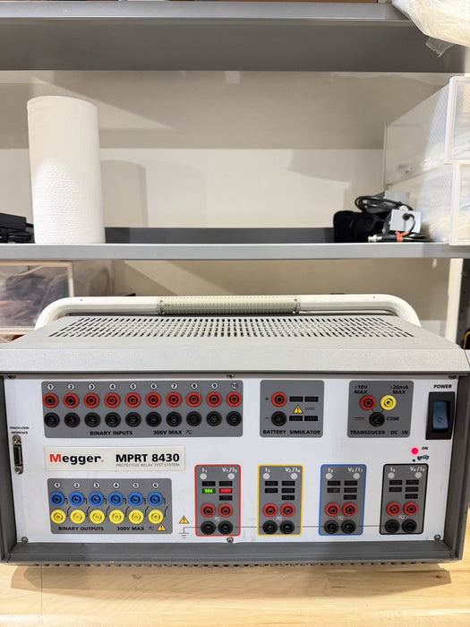 MEGGER MPRT8430 PROTECTIVE RELAY TESTING SYSTEM & TOUCHVIEW INTERFACE & LEADS