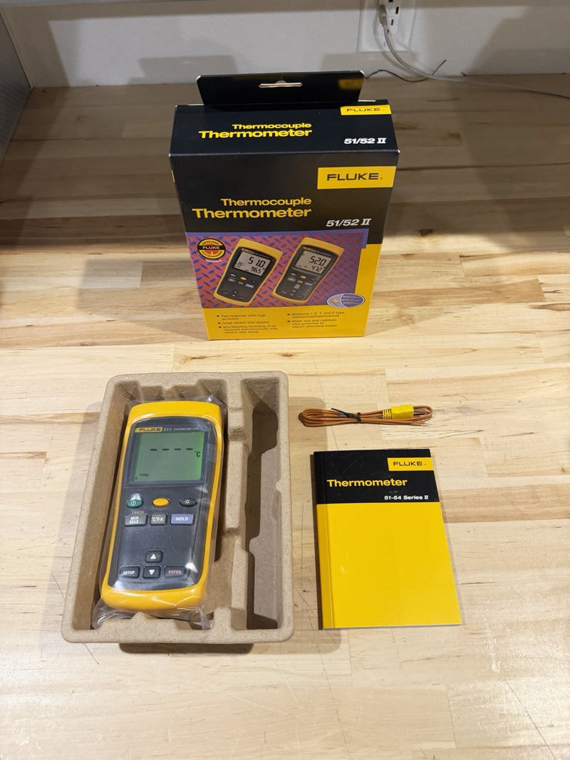 FLUKE 51 II THERMOCOUPLE THERMOMETER- SHIPS FAST (NEW)