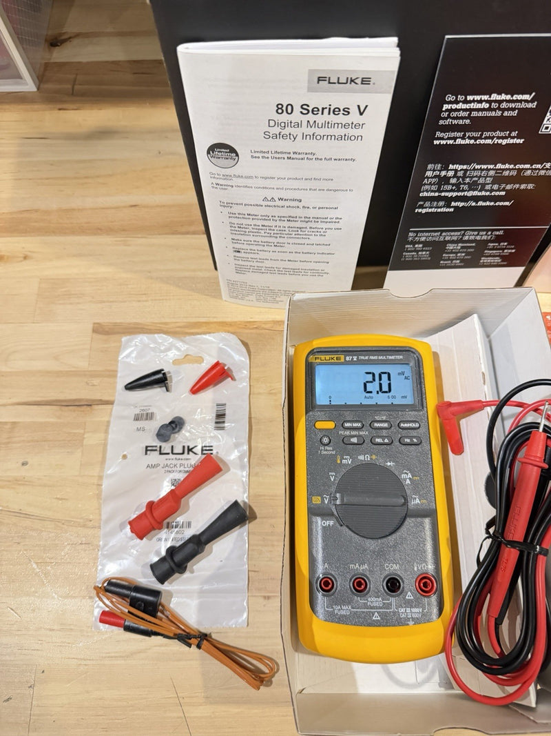 FLUKE 87V/IMSK INDUSTRIAL MULTIMETER SERVICE KIT WITH I400 AC CURRENT CLAMP