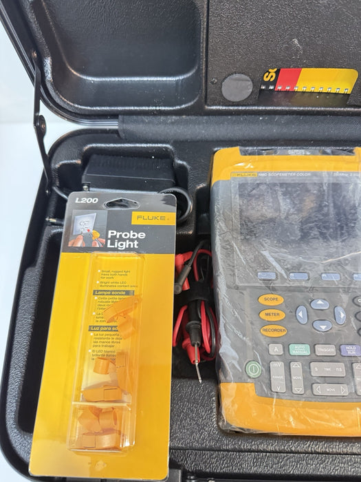 FLUKE 199C 200MHZ 2.5GS/S SCOPEMETER COLOR ACCESSORIES NEW