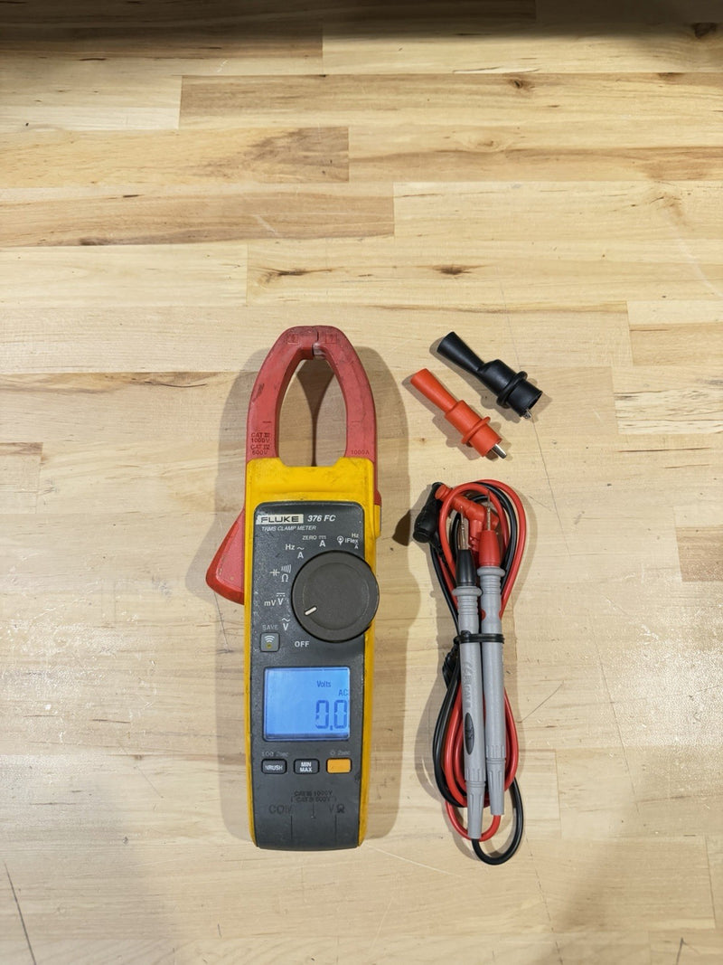 FLUKE 376FC WIRELESS TRUE RMS AC/DC CLAMP METER WITH LEADS