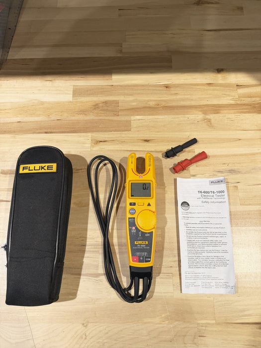 FLUKE T6-1000 ELECTRICAL TESTER W/ BAG & CLIPS (TESTED) SHIPS FAST