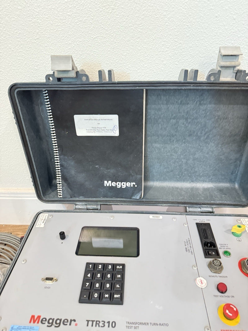 MEGGER TTR310 THREE PHASE TRANSFORMER TURNS RATIO TESTER CALIBRATED 2026