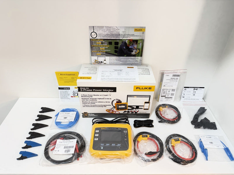 FLUKE 3540 FC 3-PHASE POWER MONITOR KIT (CALIBRATED 2027) FREE SHIPPING