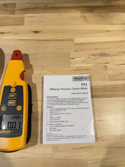 FLUKE 771 MILLIAMP PROCESS CLAMP METER ( NEW CONDITION ) SHIPS FAST