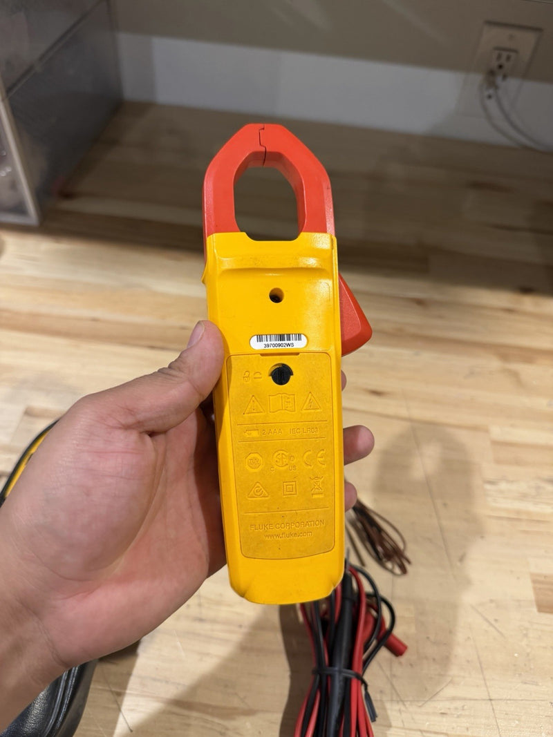 FLUKE 324 TRUE-RMS CLAMP METER W/ LEADS & CASE - SHIPS FAST