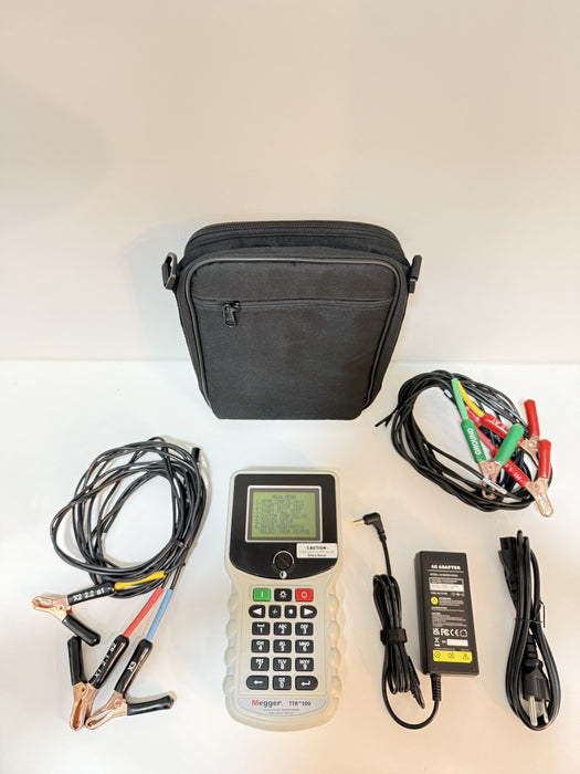 MEGGER TTR100 SINGLE PHASE TRANSFORMER TURN RATIO TEST SET TESTED