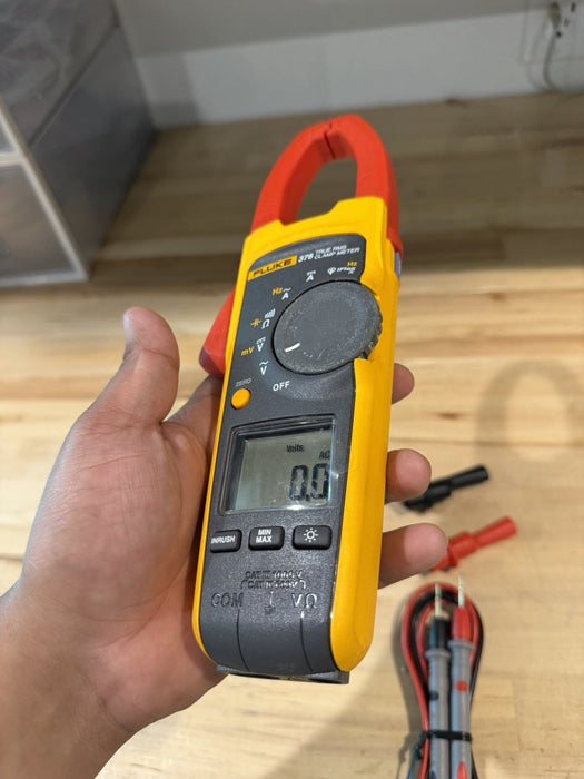 FLUKE 376 WIRELESS TRUE RMS AC/DC CLAMP METER W/LEADS - SHIPS FAST