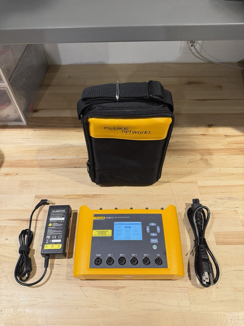 FLUKE BIOMEDICAL PROSIM 3 VITAL SIGNS SIMULATOR W/ CHARGER - TESTED