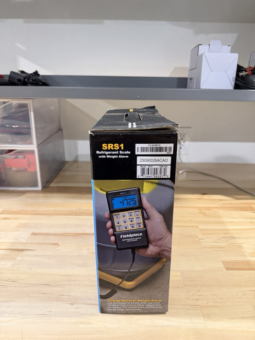FIELDPIECE SRS1 REFRIGERANT SCALE W/ WEIGHT ALARM & CASE 110LB CAPACITY (NEW)