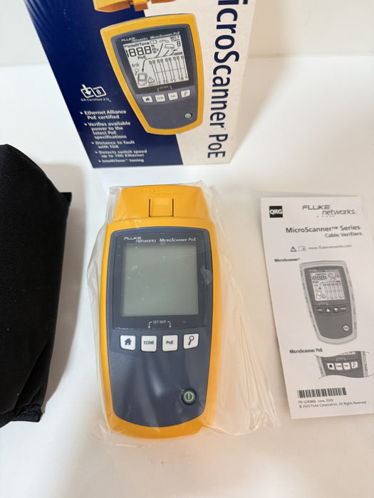 FLUKE NETWORKS MICRO-SCANNER NETWORK CABLE & POE TESTER (NEW) - FREE SHIPPING