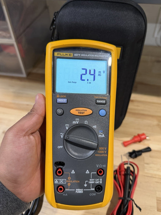 FLUKE 1577 INSULATION MULTIMETER W/ LEADS & CASE (TESTED) SHIPS FAST NEW SEALED