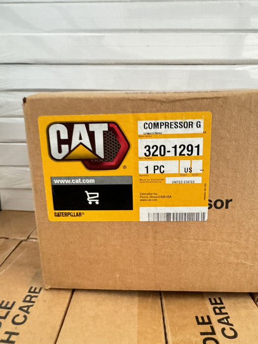 CATERPILLAR 320-1291 A/C COMPRESSOR GENUINE / NEW SEALED - FREE SHIPPING