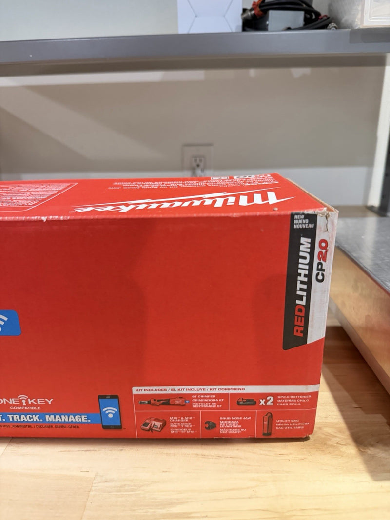 MILWAUKEE 2978-22 M18 18V 6T LINEAR UTILITY CRIMPER KIT WITH BATTERY & CHARGER