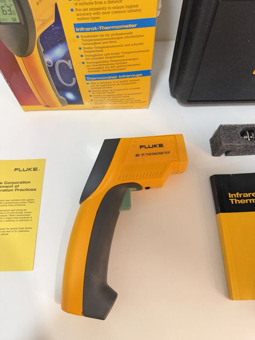 FLUKE 63 INFRARED THERMOMETER (NEW FACTORY SEALED) SHIPS FAST