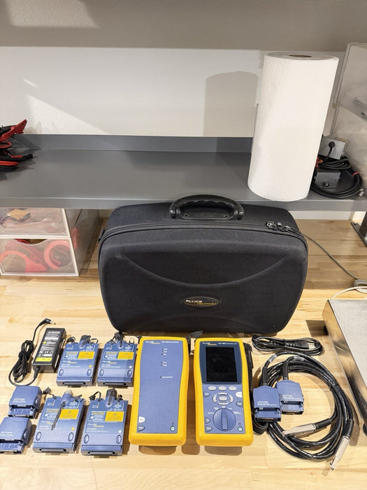 FLUKE NETWORKS DTX-1800 CABLE ANALYZER W/DTX-SFM2 DTX-MFM2 DTX-PLA002 (TESTED)